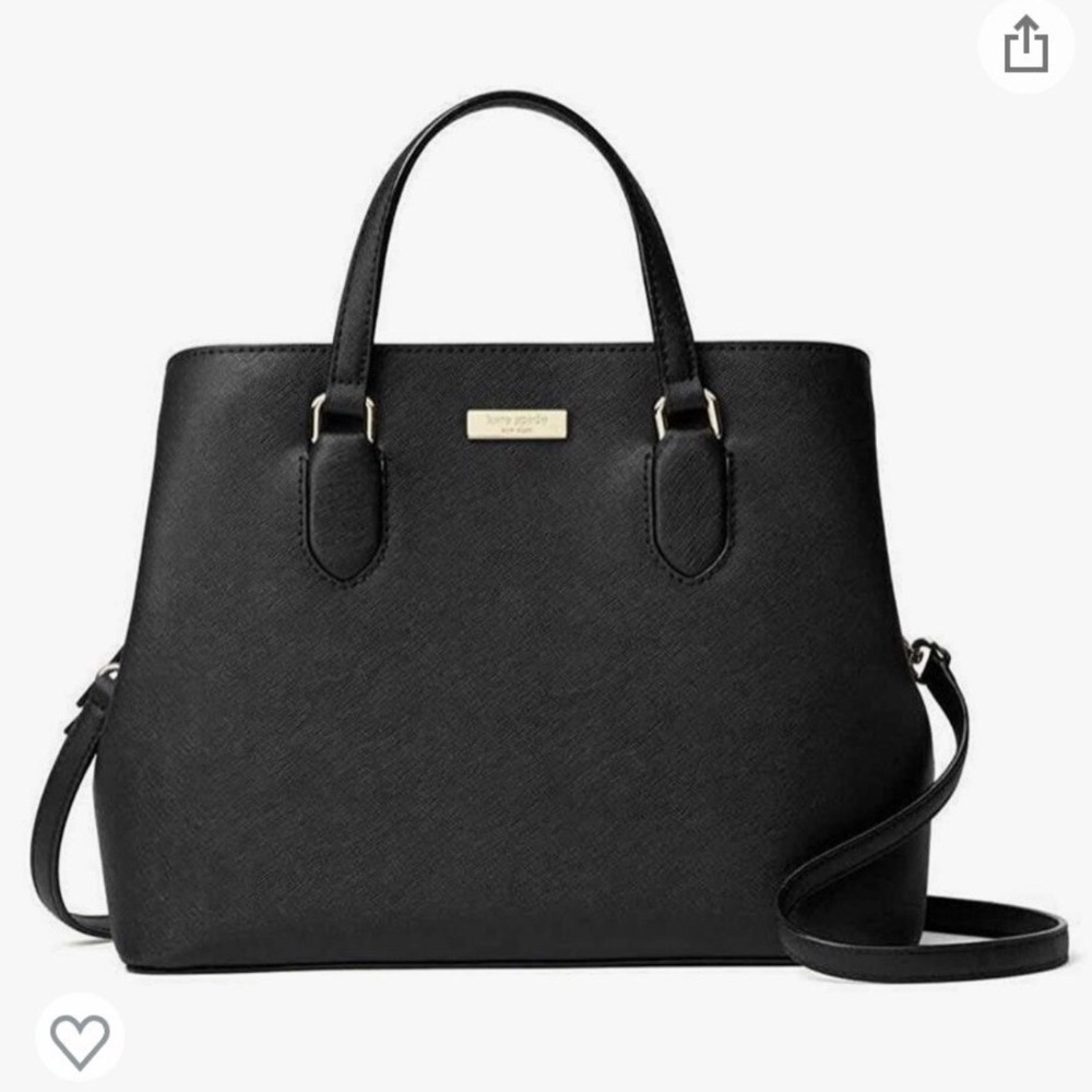 Kate Spade Laurel Way Vintage Y2K York Black Saffiano Leather Crossbody Bag